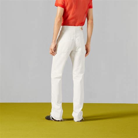 pantalone bianco gucci|gucci denim jeans.